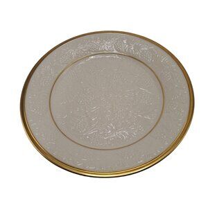 Lenox USA 24K Gold Trim Off White Embossed Grapes 12 3/4" Chop Plate Platter